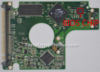 Platine  für Festplatte 2,5" IDE 60GB Western Digital WD600UE, PCB 2060-701285-001