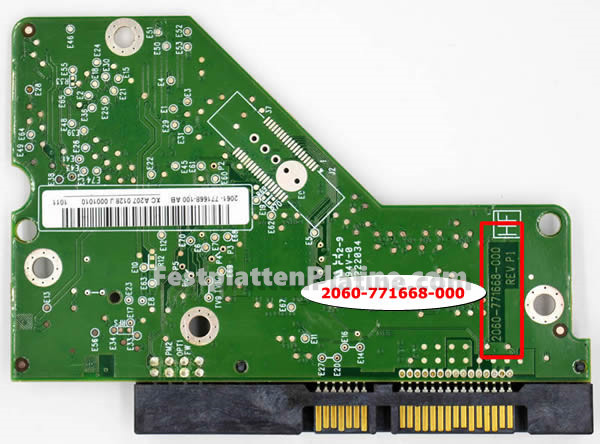 Platine Von Festplatte 3,5" SATA 1TB Western Digital WD1001FALS, PCB ...