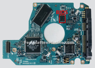 Platine  für Festplatte 2,5" SATA 250GB Toshiba MK2561GSYB, PCB G002915A